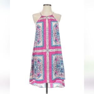 Madison Marcus Silk Halter Dress Size S Boho Paisley